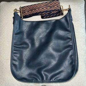 ahdorned Vegan Leather Messenger Bag with strap!